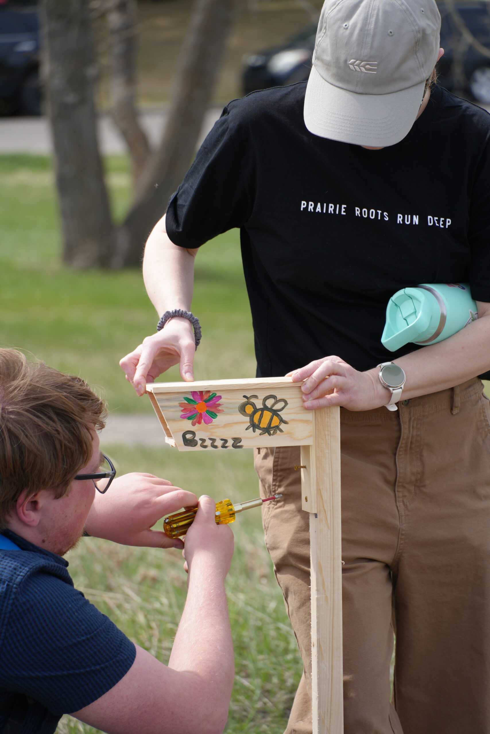Buzzing with Purpose: New Bee Boxes Support Local Wildlife on Campus  
